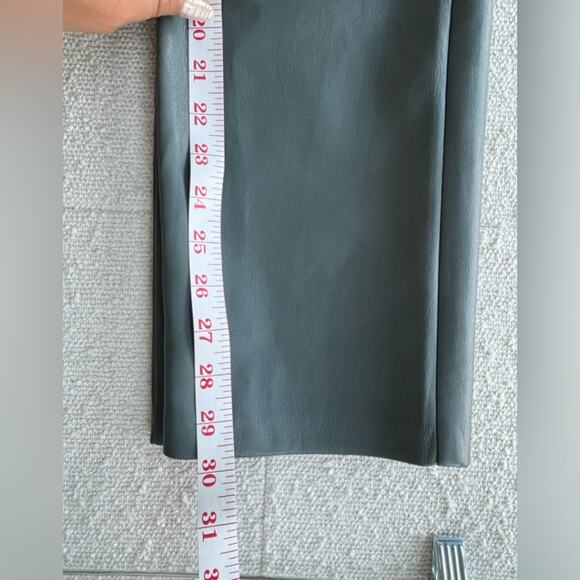 Aritzia Wilfred The Melina Faux Leather Pants Women Size 4 Straight Leg Grey - Picture 12 of 13